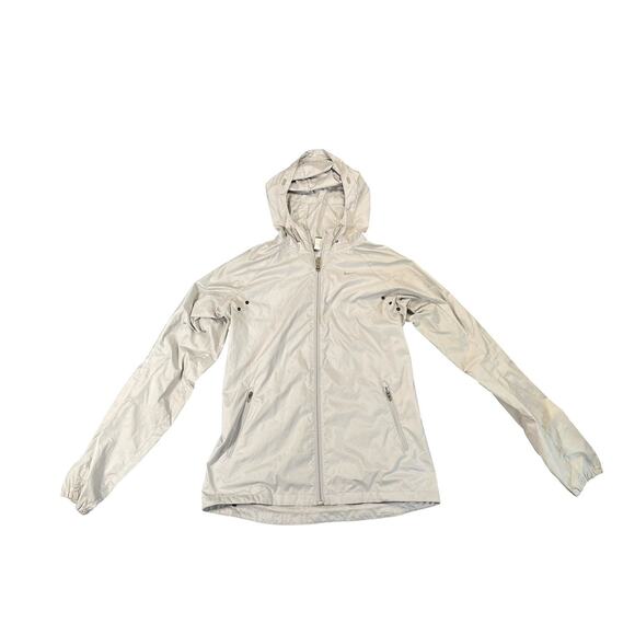 Nike Windbreaker Jacket White Gray Size Small Great Condition - Picture 1 of 7